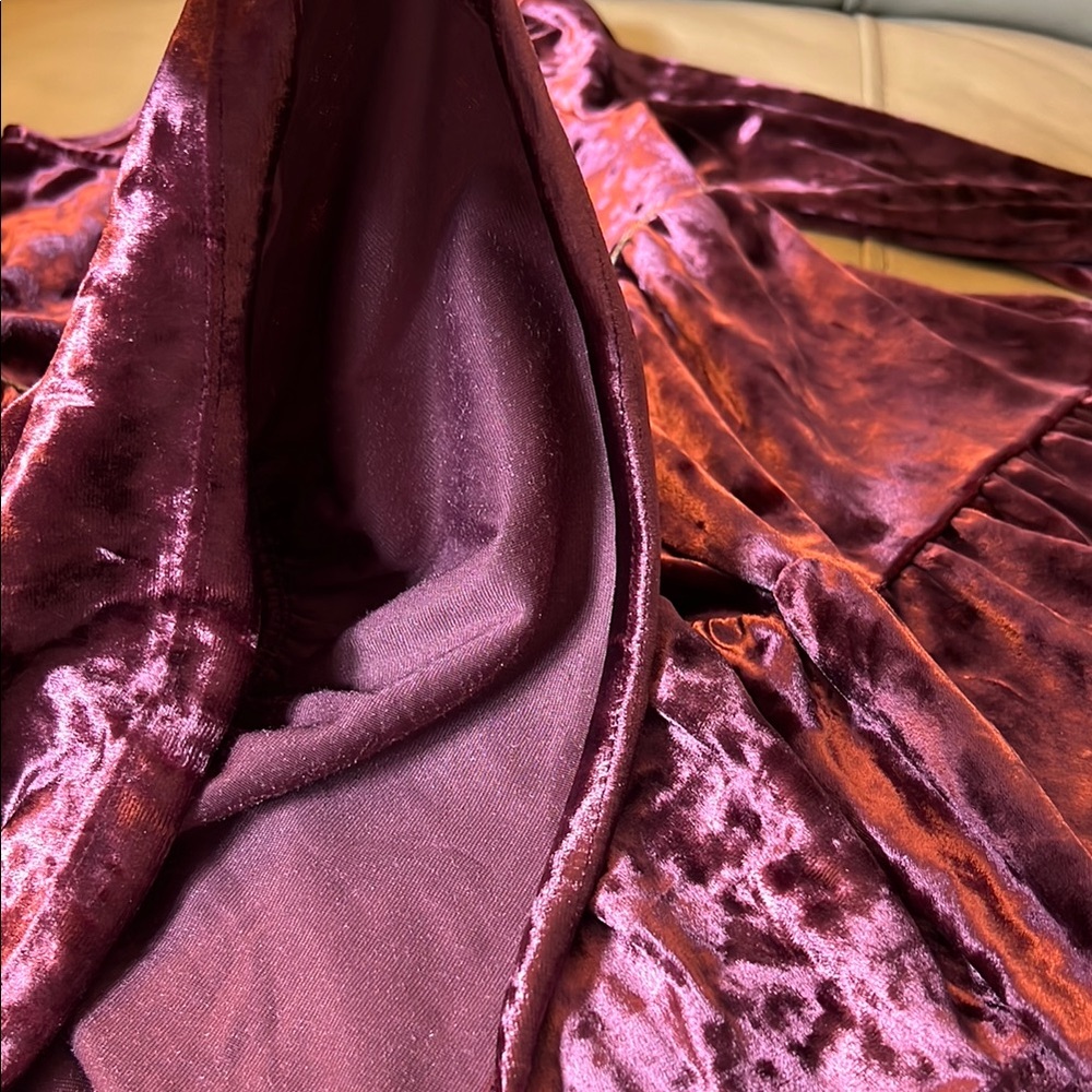 OshKosh B'gosh Velvet Kids Holiday Dress in Deep Purple 2t - Picture 2 of 3